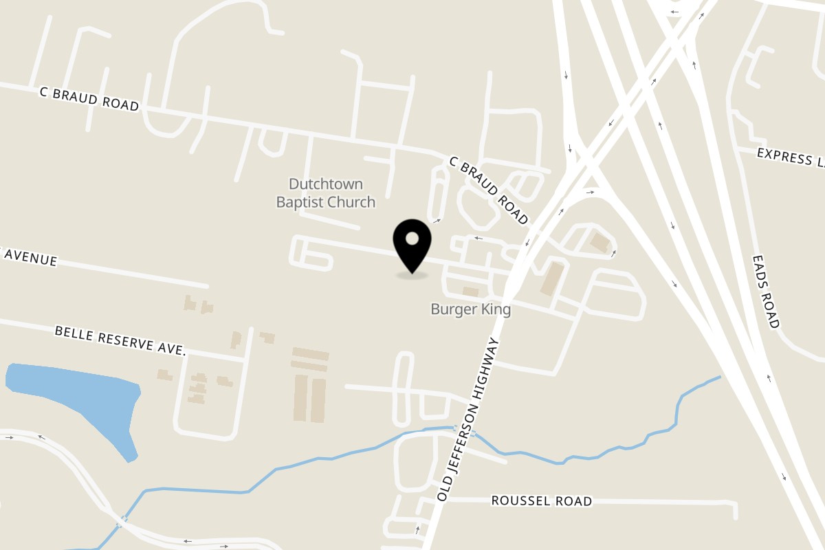 Map showing the location of Daruma Ramen Bar & Grill Prairieville on 36557 Mission St in Prairieville