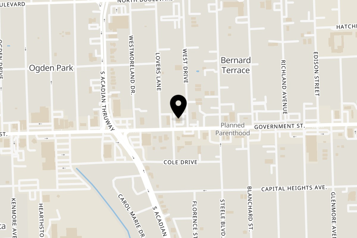 Map showing the location of Daruma Ramen Bar & Grill Baton Rouge on 3669 Government St in Baton Rouge